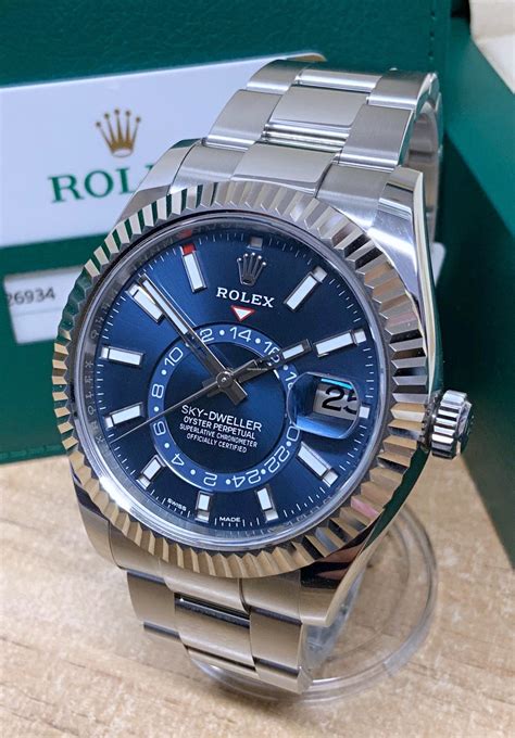 rolex sky-dweller 42mm stainless steel blue dial|rolex sky dweller specs.